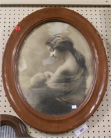 Vintage Framed Mother with Baby Photo