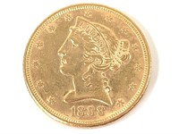 1888 $5 Gold Half Eagle