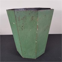 Octagon Metal Trash Can