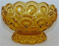 * Vintage Moon and Stars Candy Dish - Amber