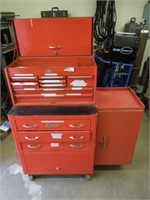 Snap-On stacking toolbox with side cabinet