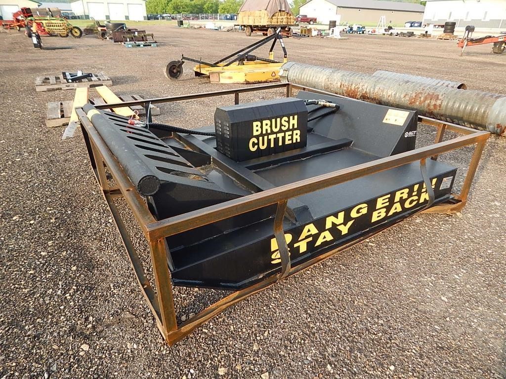 6' Brush cutter with skid steer attachment; new
