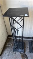 Metal stand- black- 39.5 inches h.- 12 inches