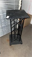 Metal stand- black- 27.5 inches h.- 12 inches