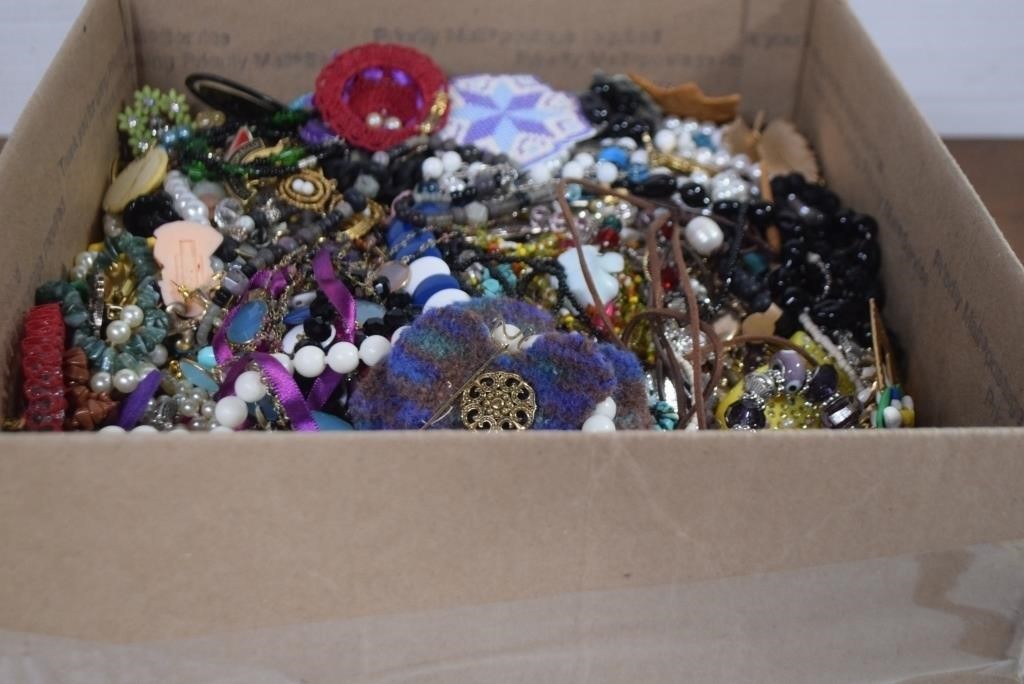 16lbs. Costume Jewelry, Some Only For Crafting