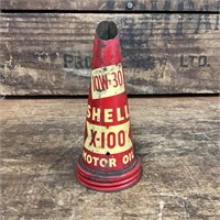 Original Shell X-100 Tin Pourer