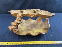 Large Carved Wood Bowl/Display