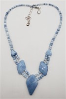 (KC) Jay King Blue Opal Necklace with Sterling