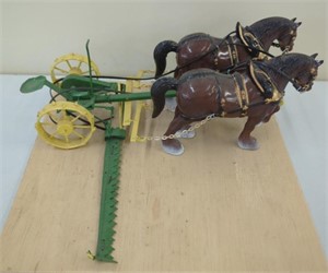 Team of Horses w/Custom Sickle Bar Mower 1/16