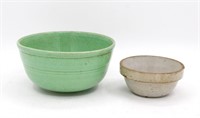 (2) Antique Stoneware Bowls
