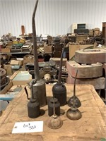 Lot of Antique Oil Cans