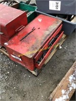 E2 (Red) Metal Toolbox with machinist tools