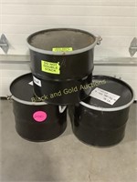 3 Black Ammo Storage Barrels