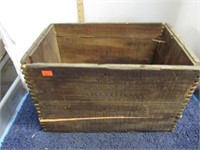 WOODEN MATCHES CRATE -- SOME DAMAGE