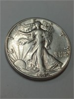 1945 D Walking Liberty Half Dollar