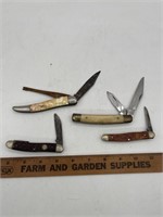 Vintage pocket knife lot, some damaged