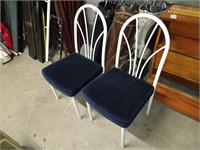 (2) Metal Padded Chairs