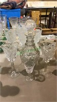 Cut crystal decanter with the correct stopper,