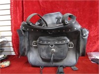 Leather motorcycle bag.