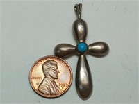 OF) sterling silver cross pendant