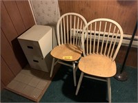 2 Chairs, 2 Draw File Cabinet