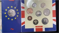 1992 BU United Kingdom (9) Coins Set