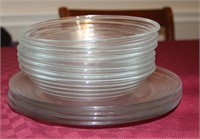 4 Glass Plates 8 Glass Bowls