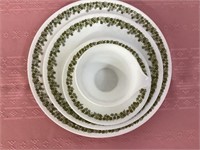 Corell Dishes, Spring Blossom, Lg Plates, 9; M pla