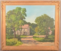 Harry M. Book Oil on Canvas of Ressler Grist Mill.