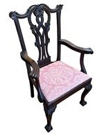 Early 20th C Chippendale Arm Chair