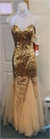Gold Jovani Dress 3221 Sz 2