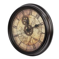 Kiera Grace Wall Clock, 18 inch, Glen Black with