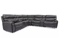 Leather Hutchenson 7pc Power Head/Foot Sectional