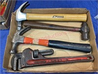 Craftsman & Famastil hammers -Ridgid 14 wrench-etc