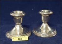 Sterling Silver Candle Holders 3"