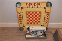 sewing machine & carrom board