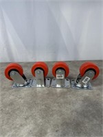 4 inch heavy duty swivel and rigid polyurethane