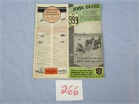 Vintage John Deere No. 999 Corn Planter Book USA