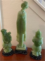 F - 3 ASIAN MOTIF FIGURINES MAX 10"T (A28)