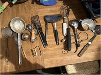 kitchen utensils in black flower box