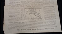1902 Martin Horse Shoeing Rack Advertising Flyer