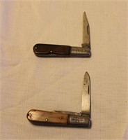 2 Straight Russell Barlow Pocket Knives - 2 Blade
