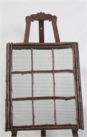 Rustic Birch Twig Window Pane Mirror