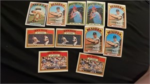 11 Cards Baseball Lot: Clyde Wright, John Ellis, B