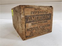 American school crayon box of chalk