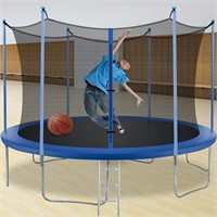 BestMassage 10ft Trampoline with Enclosure Net