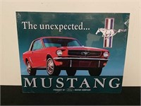 16 x 12.5 in the unexpected Mustang metal sign