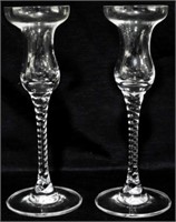 Pair Candleholders 8"