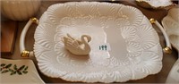 Lenox tray 13 1/2 inches & swan