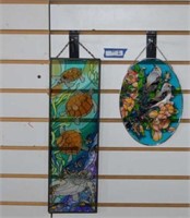 16" X 5" Hanging Stained Glass Home Decor,